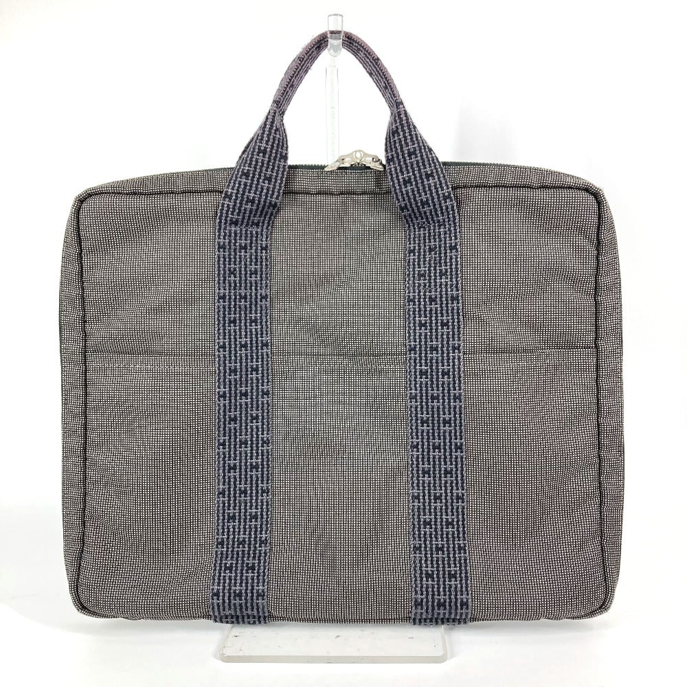 Hermes Handbag Her Line Pc Case Canvas Gray Travel Bag