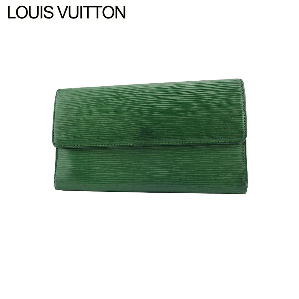 Louis Vuitton Long Purse Epi Green Wallet Case