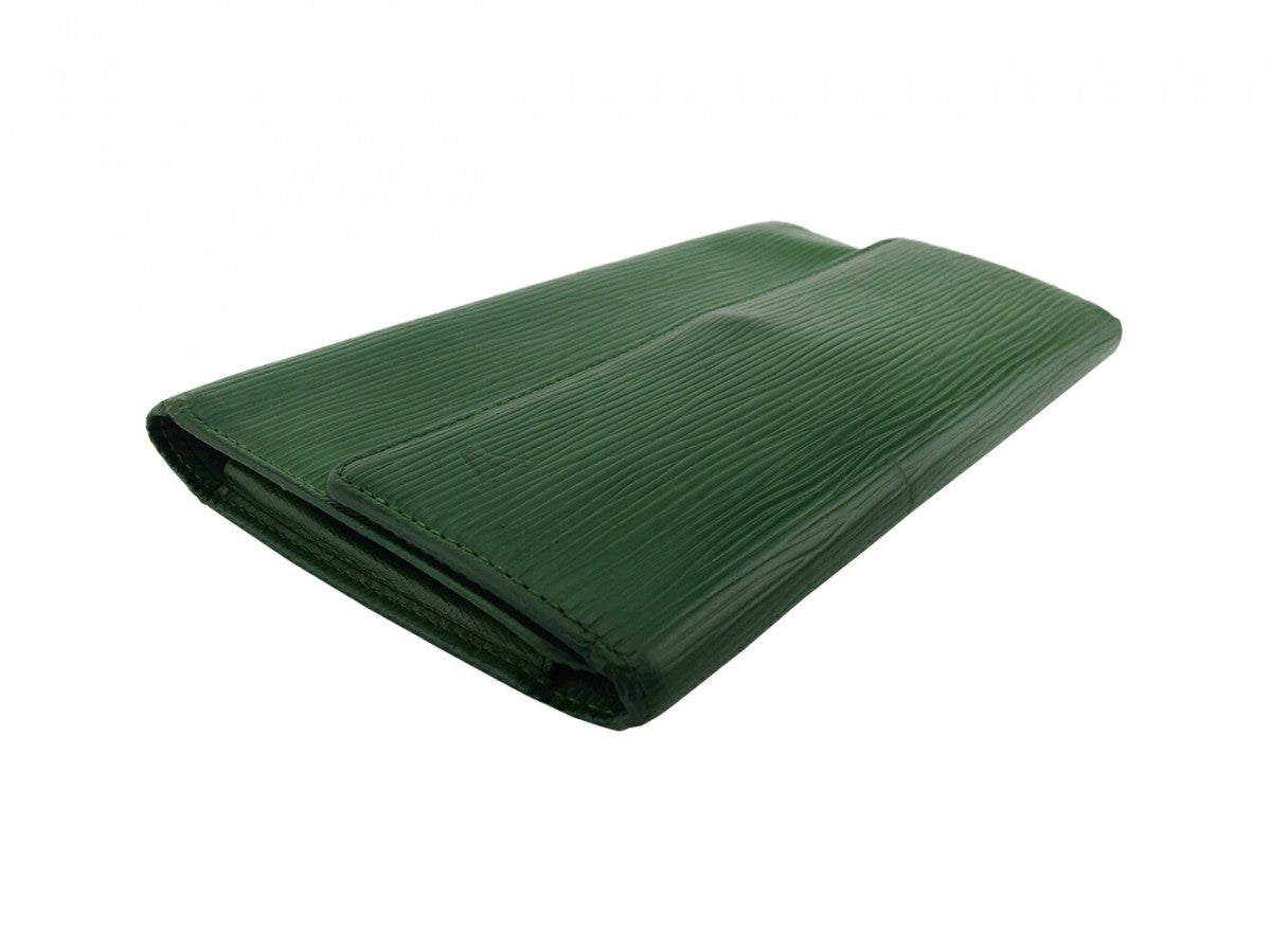 Louis Vuitton Long Purse Epi Green Wallet Case