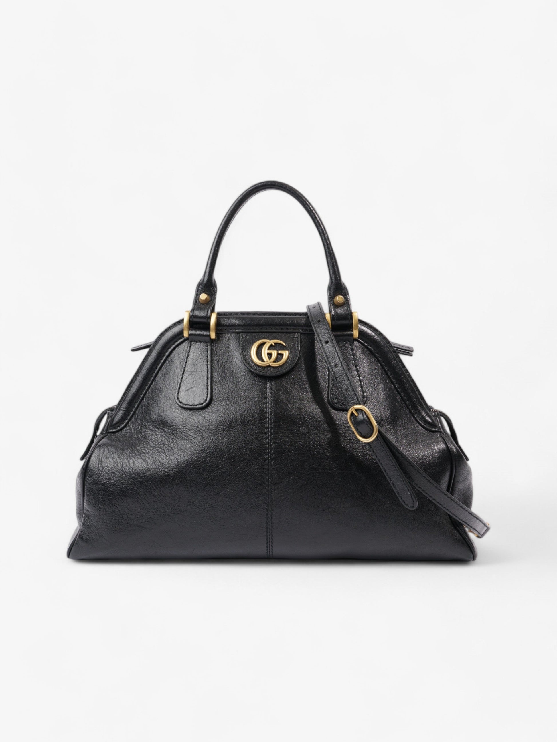 Gucci Rebelle Xl Shoulder Bag Leather Black