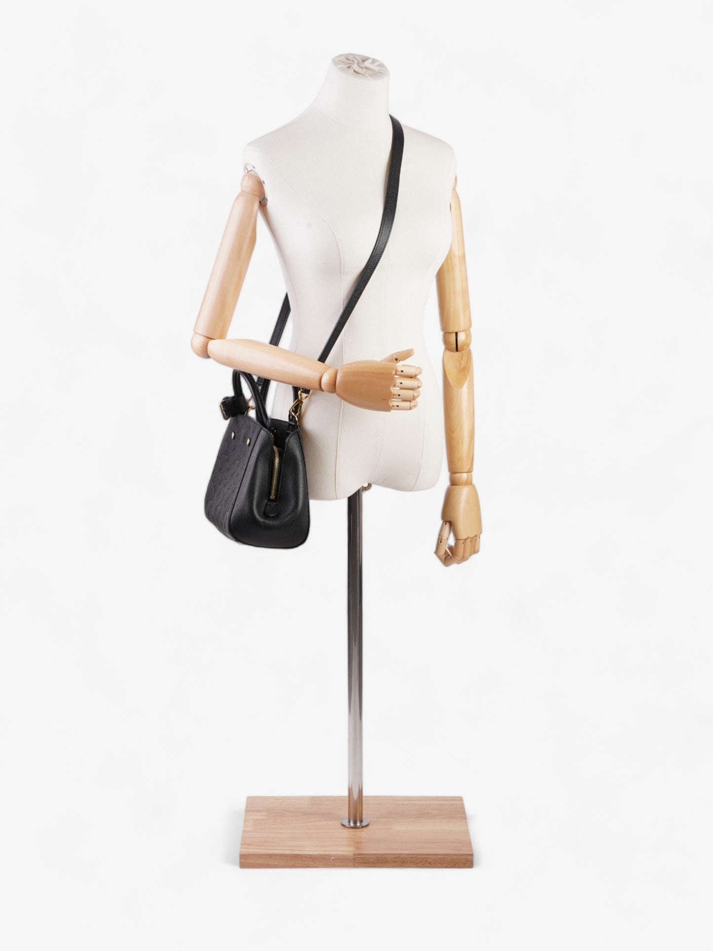 Louis Vuitton Montaigne Bb Empreinte Handbag Leather Black Travel Bag