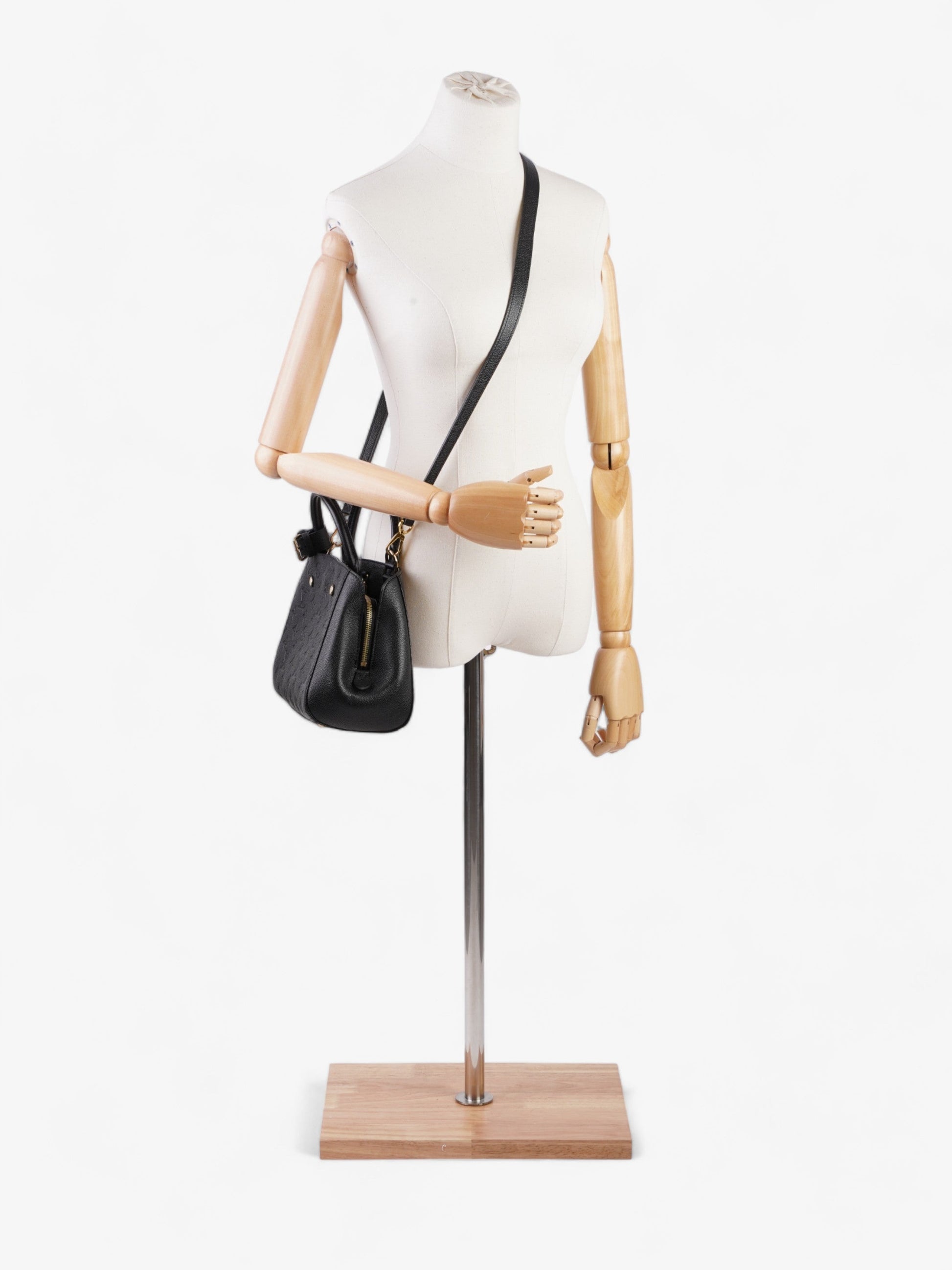 Louis Vuitton Montaigne Bb Empreinte Handbag Leather Black Travel Bag