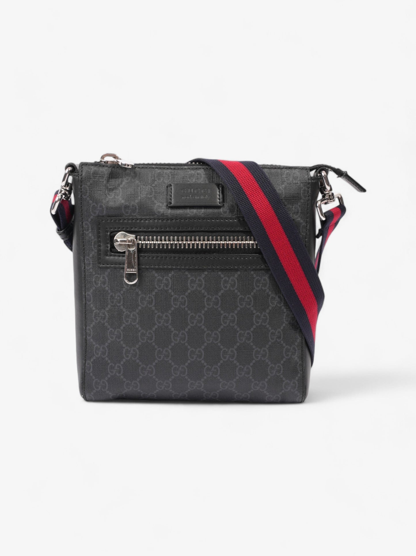 Gucci Messenger Supreme Coated Canvas Blue Travel Bag