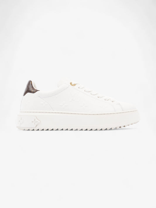 Louis Vuitton Time Out Sneaker EU 36.5 UK Monogram White Brown Leather Shoes