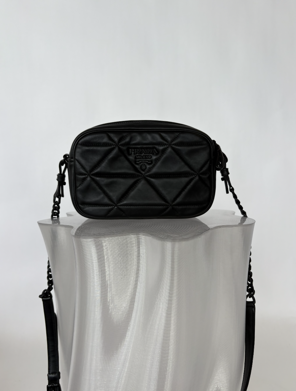 Prada Handbag Triangle Padded Nappa Camera Bag Black Crossbody Bag