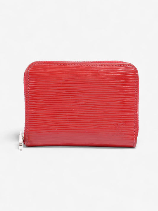 Louis Vuitton Zippy Coin Purse Epi Leather Red Wallet Case