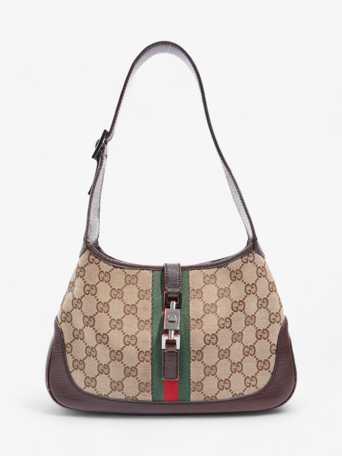 Gucci Jackie Supreme Shoulder Bag Canvas Red Red Canvas
