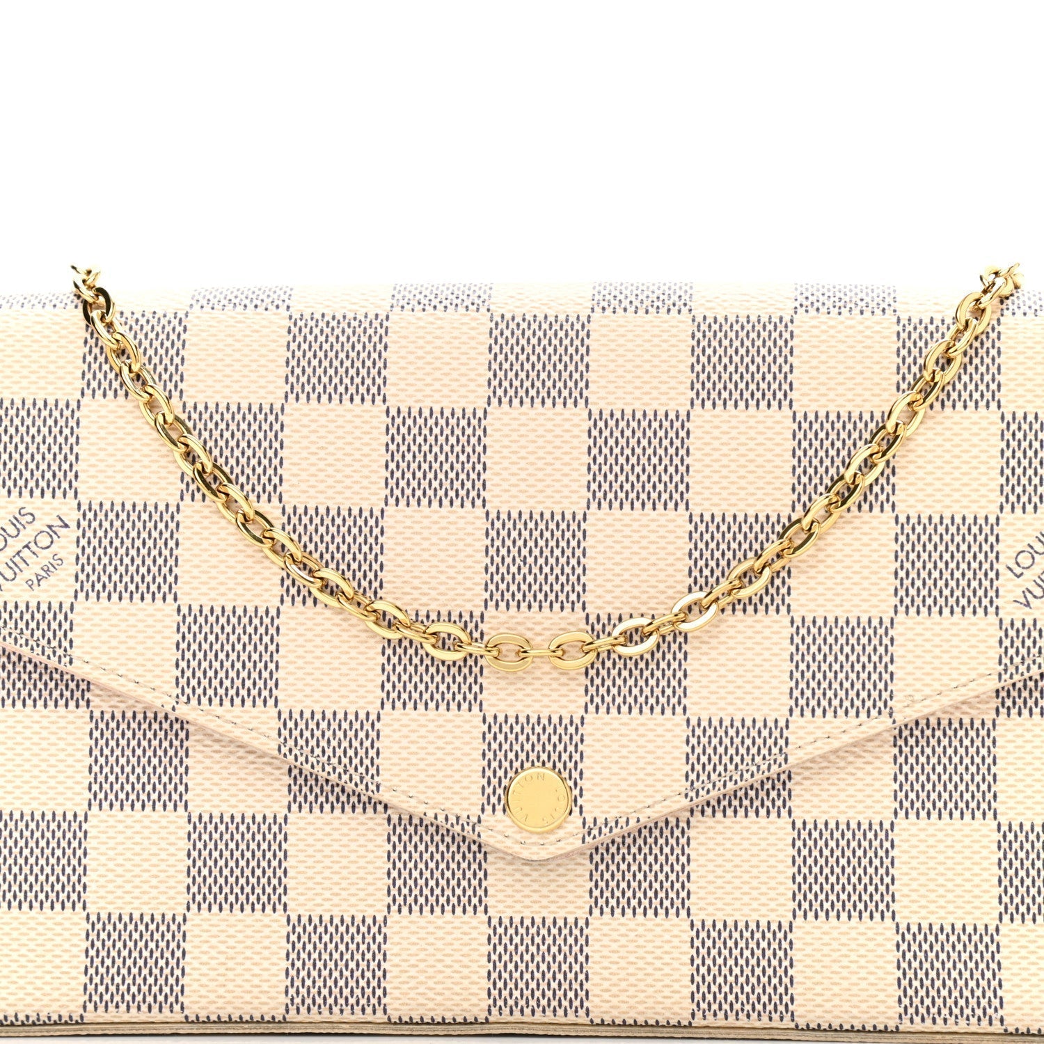 Louis Vuitton AZUR FÉLICIE POCHETTE Damier Clutch Bag