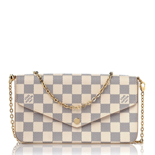 Louis Vuitton AZUR FÉLICIE POCHETTE Damier Clutch Bag
