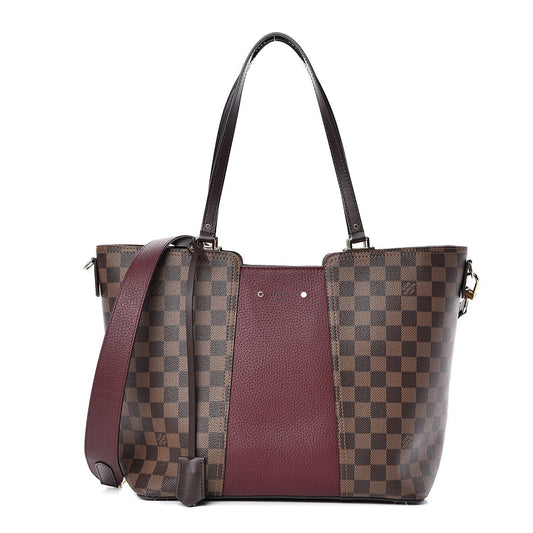 Louis Vuitton EBENE JERSEY BORDEAUX Damier Tote Bag