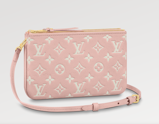 Louis Vuitton DOUBLE ZIP POCHETTE Monogram Clutch Bag