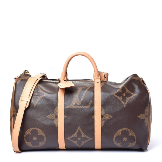 Louis Vuitton REVERSE GIANT KEEPALL 50 Monogram Travel Bag