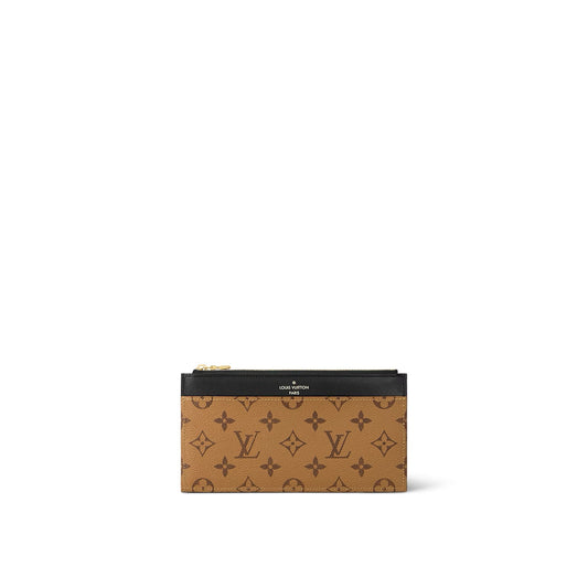 Louis Vuitton REVERSE SLIM PURSE Monogram Wallet Case