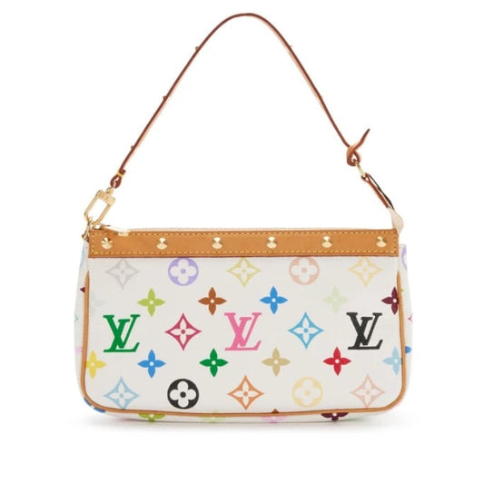 Louis Vuitton TAKASHI MURAKAMI POCHETTE Monogram Multicolor Clutch Bag