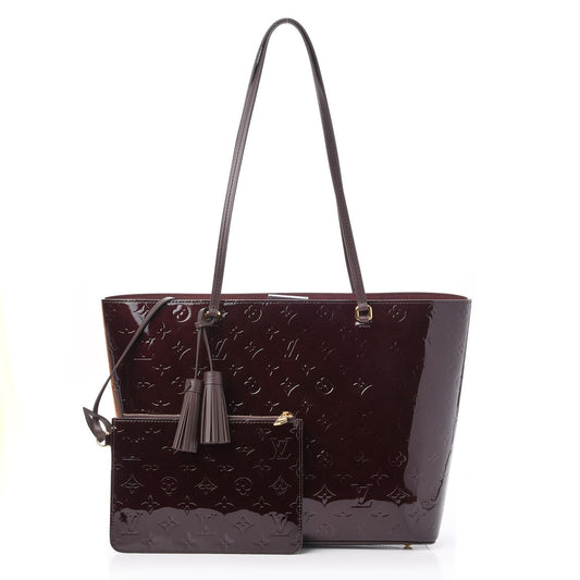 Louis Vuitton LONG BEACH AMARANTE MM Vernis Tote Bag