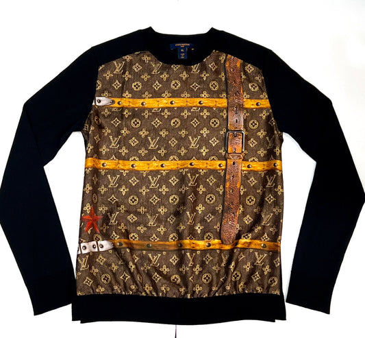 Louis Vuitton WOOL SILK TRUNK PRINT CREWNECK SWEATER Apparel