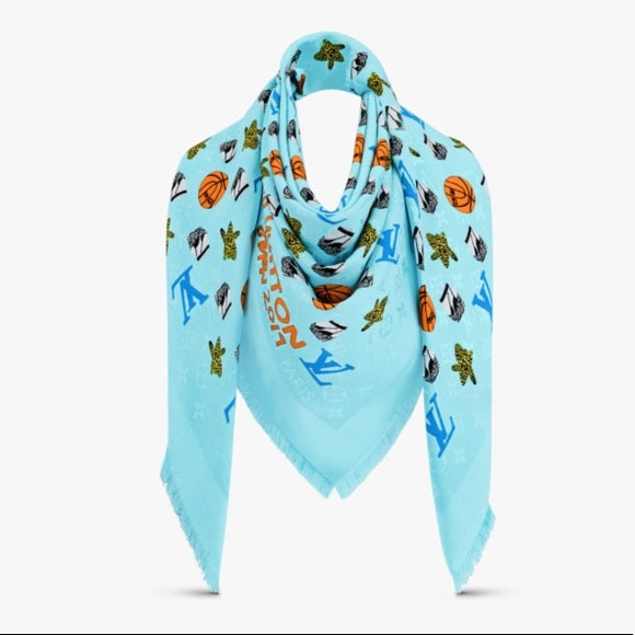 Louis Vuitton X JONAS WOOD SHAWL Monogram Scarf