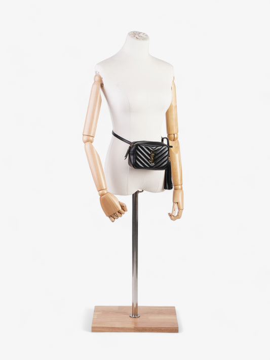 YSL Saint Laurent Lou Belt Bag Calfskin Leather Black Black Calfskin Leather