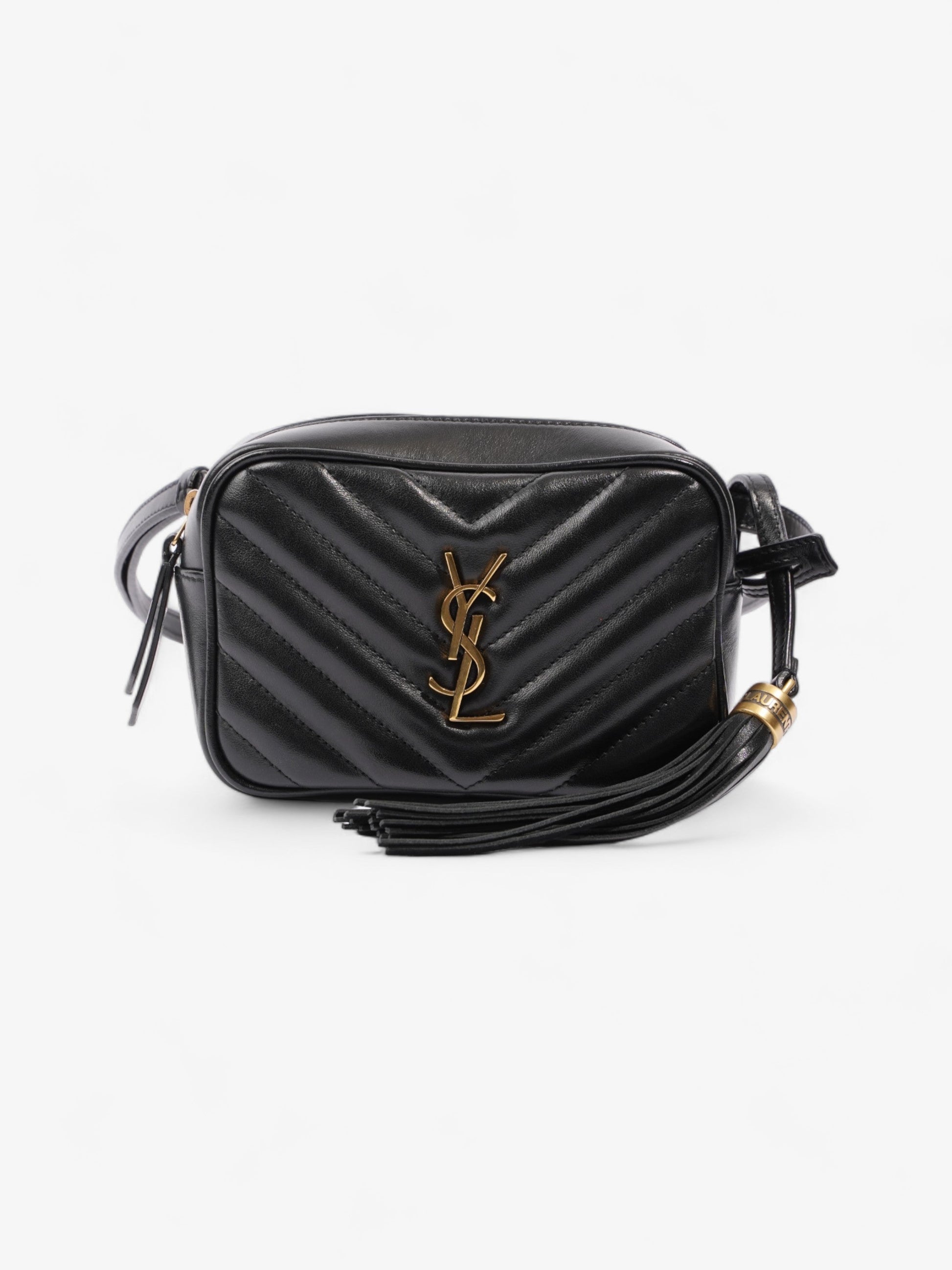 YSL Saint Laurent Lou Belt Bag Calfskin Leather Black Black Calfskin Leather