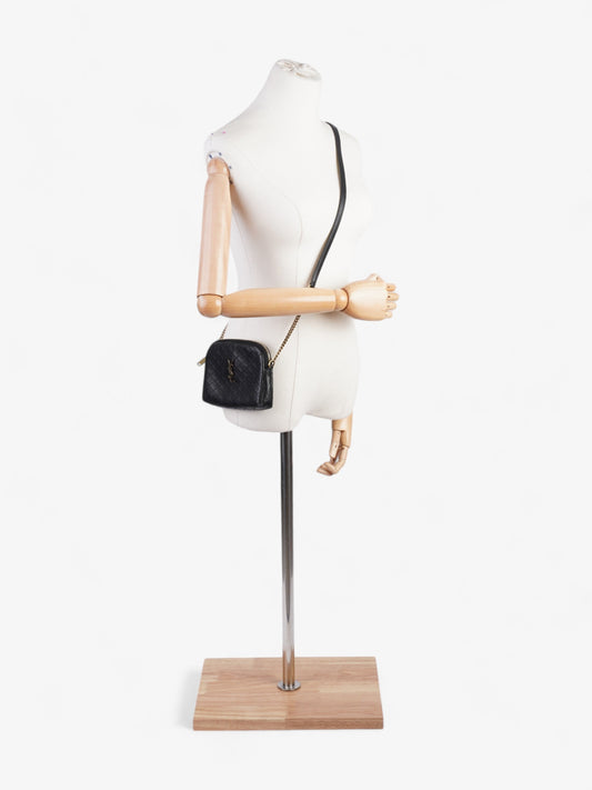 YSL Saint Laurent Gaby Crossbody Bag Leather Matelasse Black