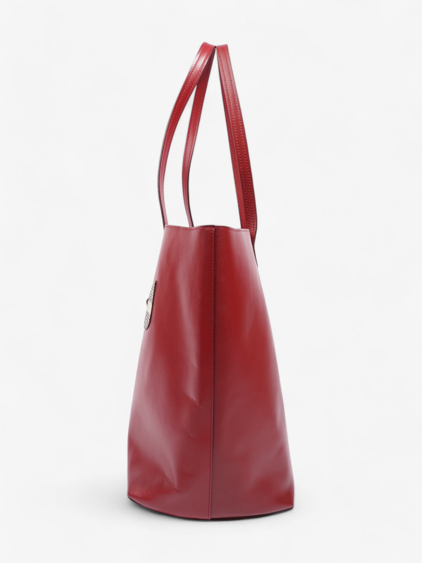 Fendi Monster Eye Tote Snake Leather Red Shoulder Bag