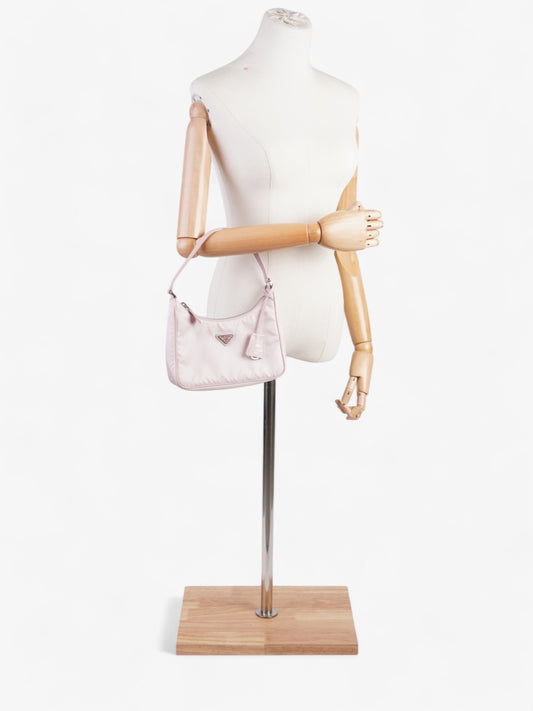Prada Re Edition Shoulder Bag Nylon Pink Baby