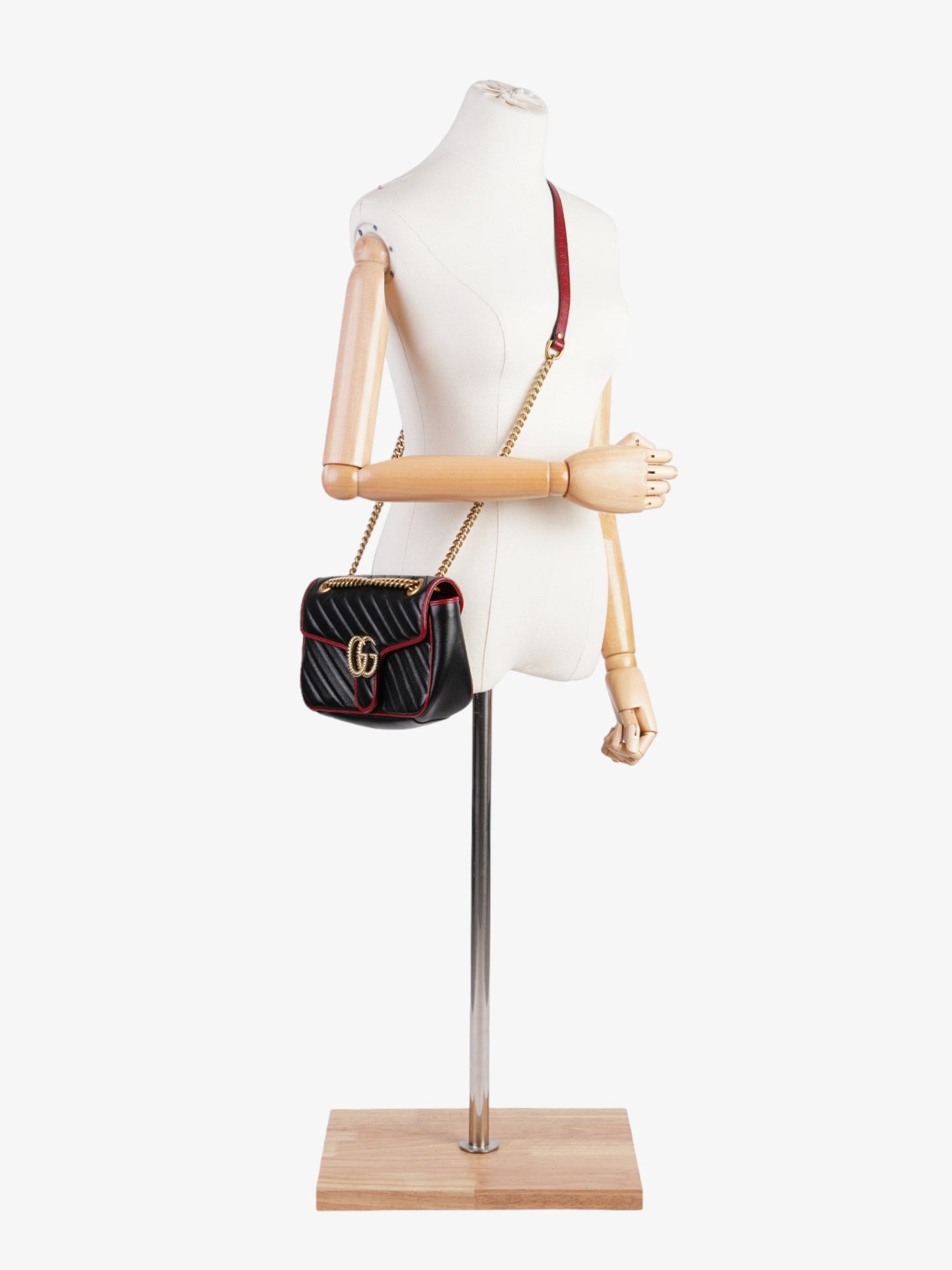 Gucci Marmont Flap Small Shoulder Bag Leather Black