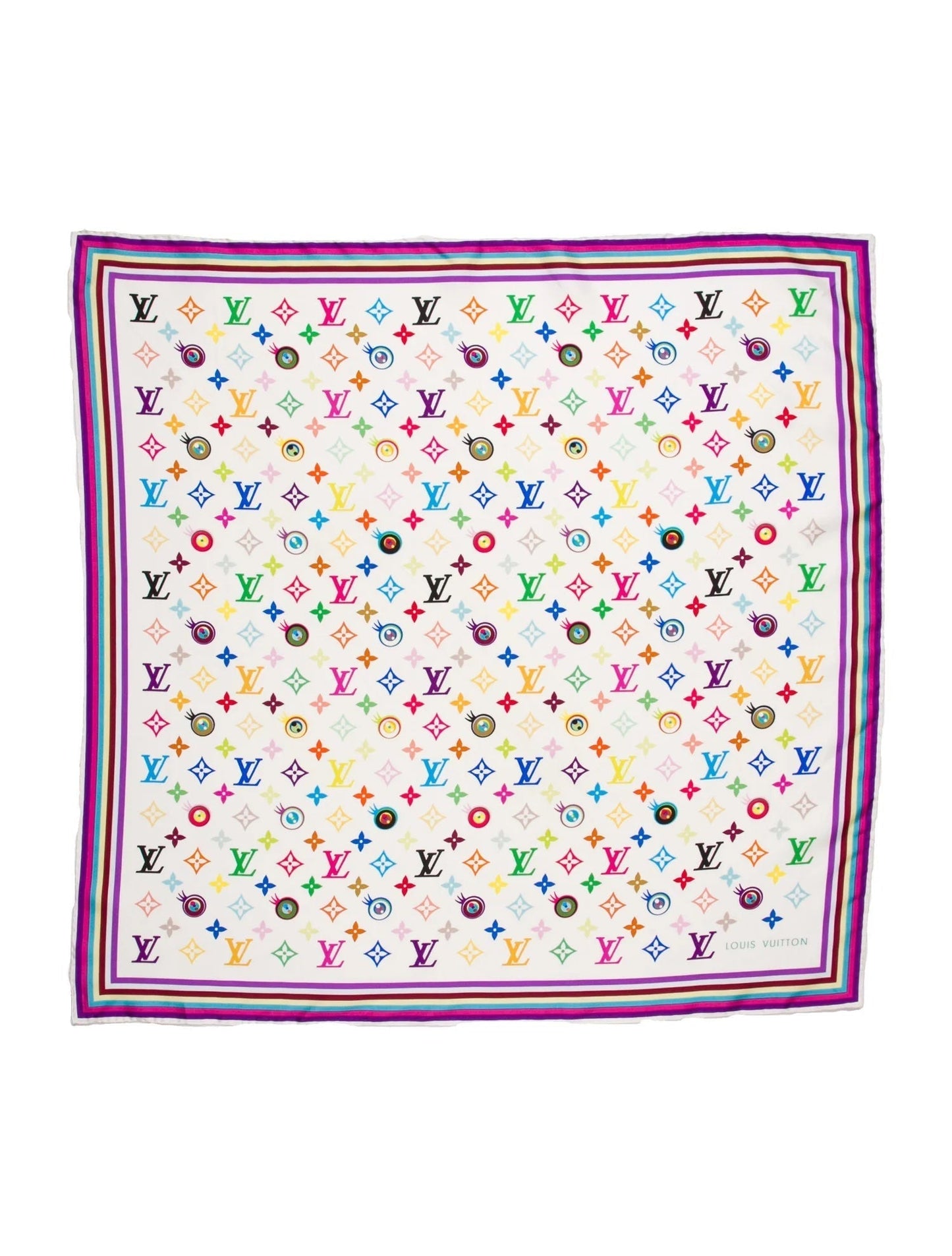 Louis Vuitton EYE LOVE SILK SCARF Monogram Multicolor