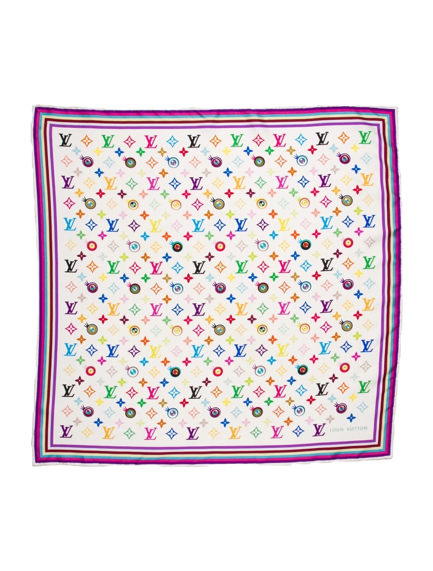 Louis Vuitton EYE LOVE SILK SCARF Monogram Multicolor