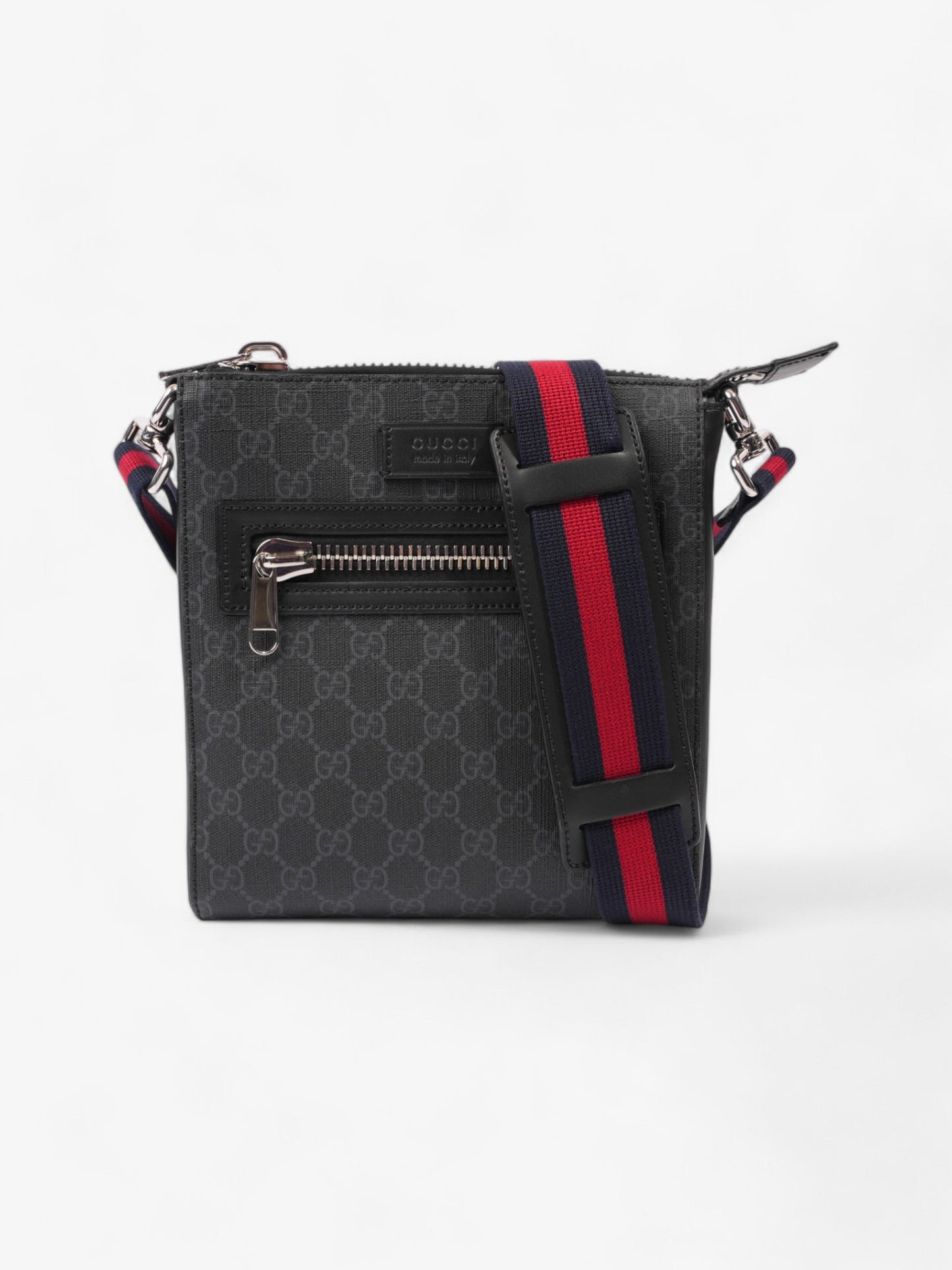 Gucci Messenger Supreme Coated Canvas Black Travel Bag