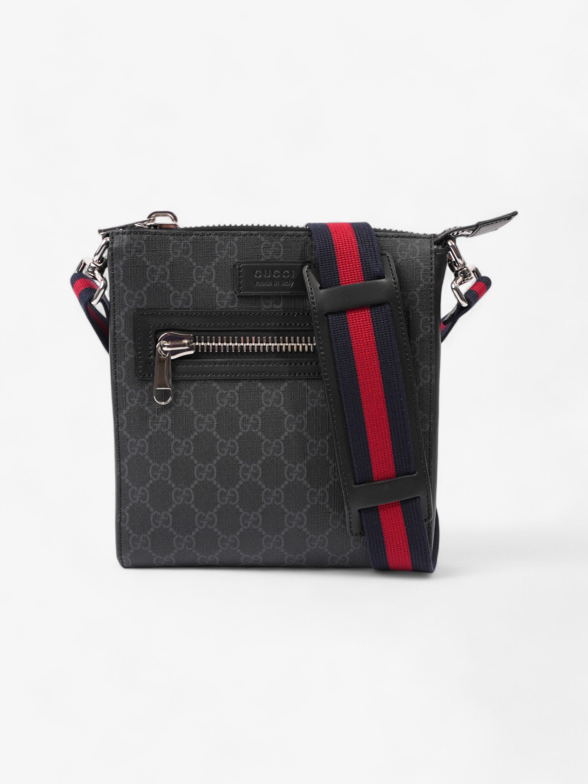 Gucci Messenger Supreme Coated Canvas Black Travel Bag