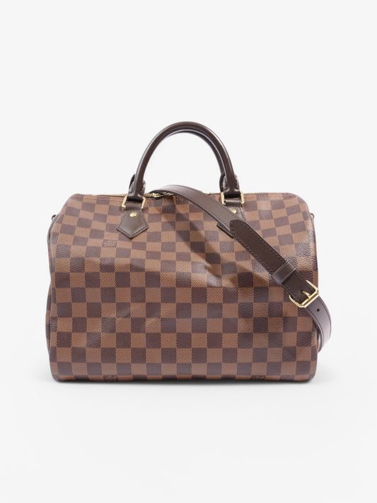 Louis Vuitton Speedy Bandouliere Ebene Coated 30 Canvas Coated Canvas Damier Apparel Canvas 34