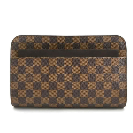 Louis Vuitton POCHETTE SAINT LOUIS EBENE Damier Canvas Clutch Bag