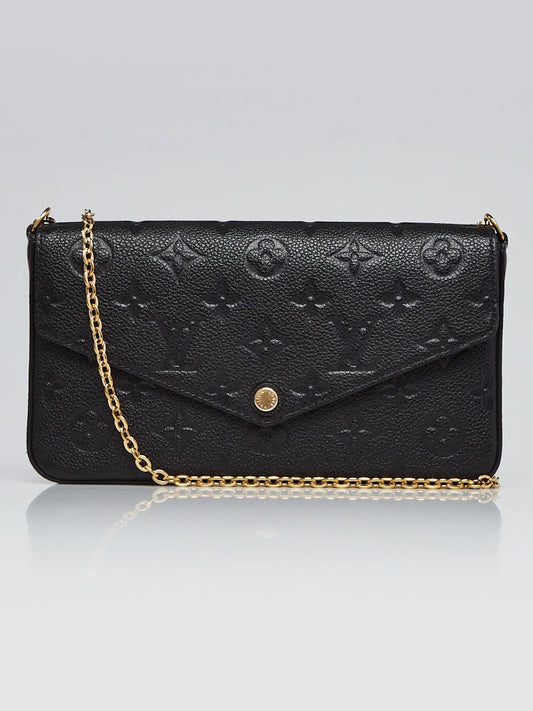 Louis Vuitton Felicie Pochette Monogram Empreinte Leather Clutch Bag