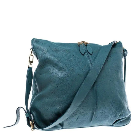 Louis Vuitton MAHINA SELENE MM LAGON Handbag