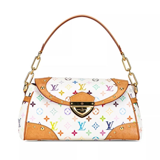 Louis Vuitton X TAKASHI MURAKAMI BEVERLY MM Monogram Satchel Bag