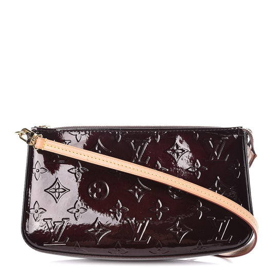 Louis Vuitton POCHETTE AMARANTE Monogram Vernis Leather Clutch Bag