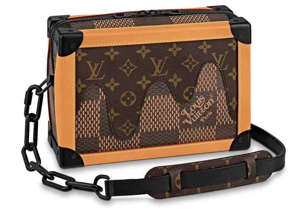 Louis Vuitton X NIGO SOFT TRUNK EBENE GIANT Monogram Damier Handbag