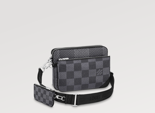 Louis Vuitton TRIO GRAPHITE 3D Damier Crossbody Bag