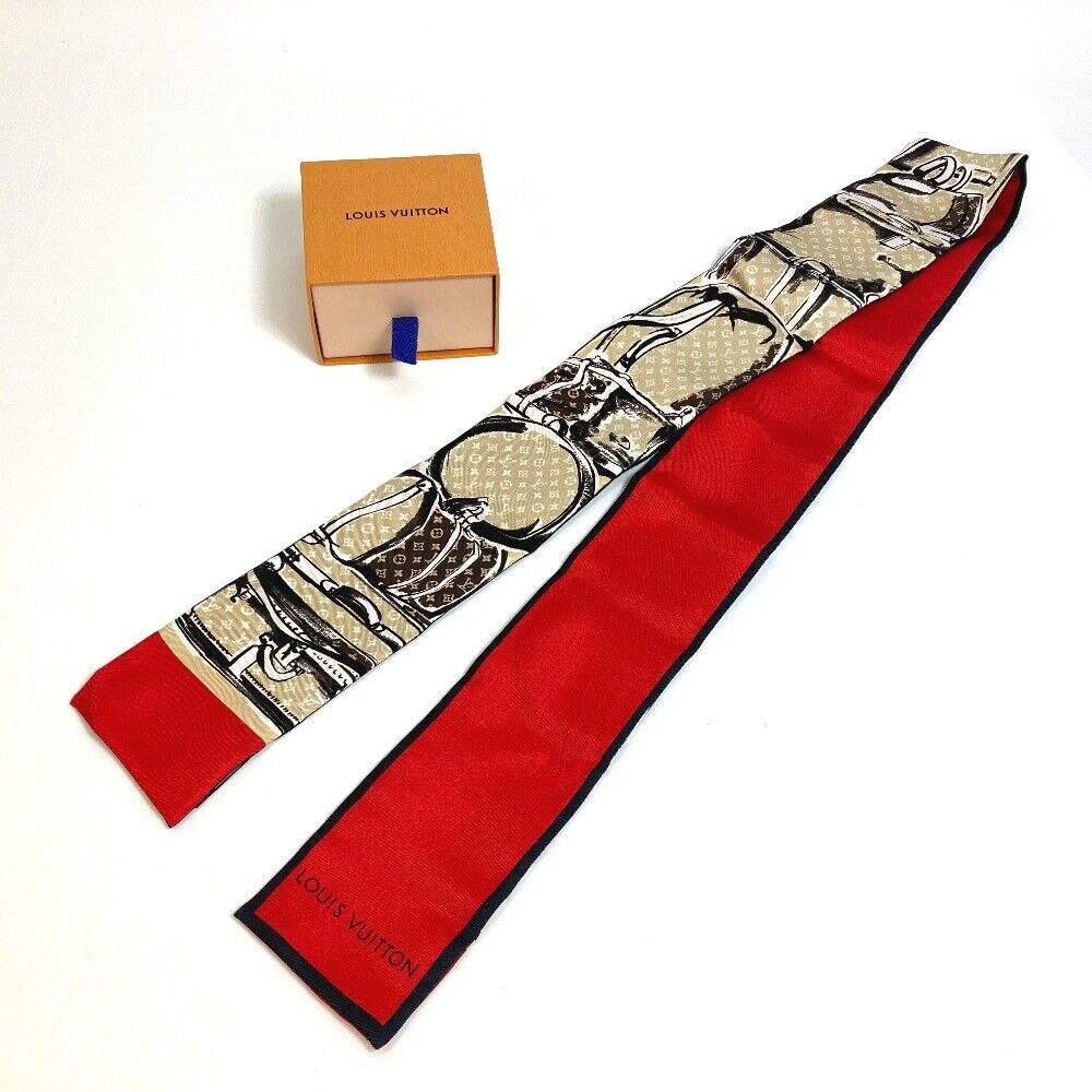 Louis Vuitton TRUNKS BANDEAU PRINTED SILK SCARF