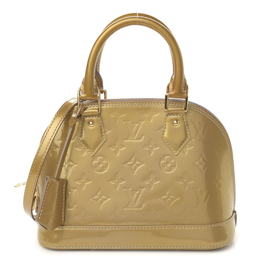 Louis Vuitton ALMA BB Gold Vernis Handbag