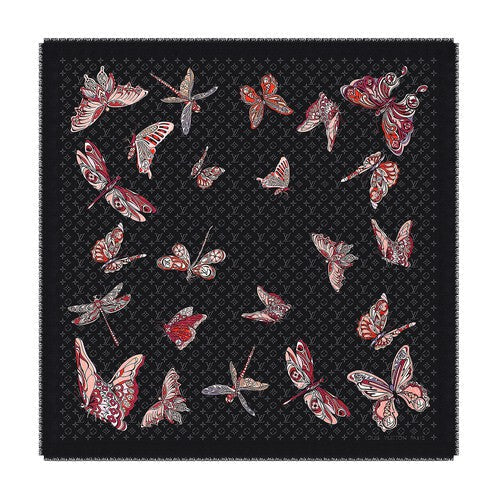 Louis Vuitton World Love Shawl Monogram Noir Scarf