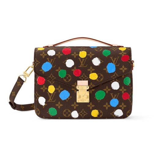 Louis Vuitton X YAYOI KUSAMA POCHETTE METIS Monogram Clutch Bag