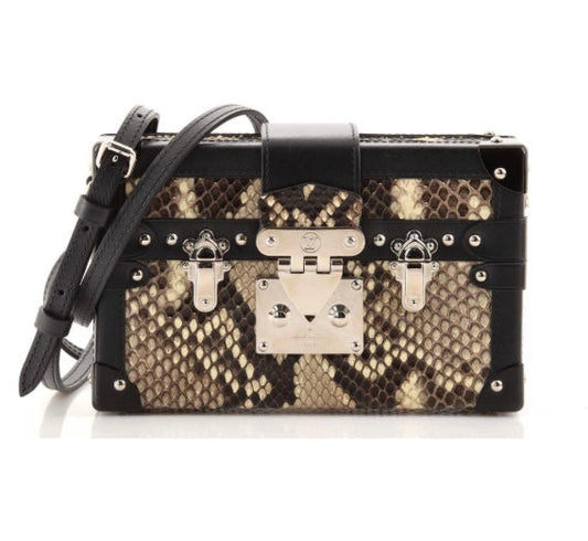 Louis Vuitton PYTHON SKIN MALLE TRUNK Handbag