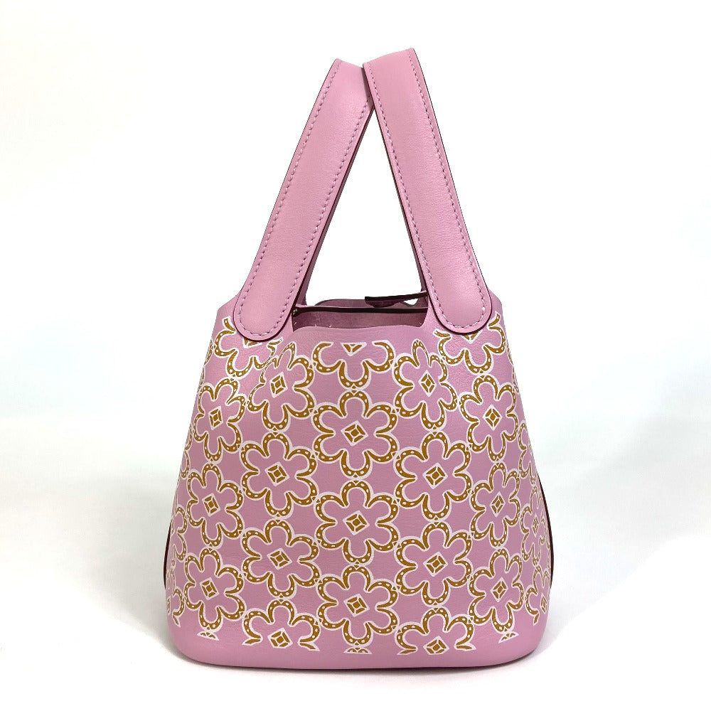 Hermes Handbag Swift Picotin Lock Women Pink Micro Travel Bag