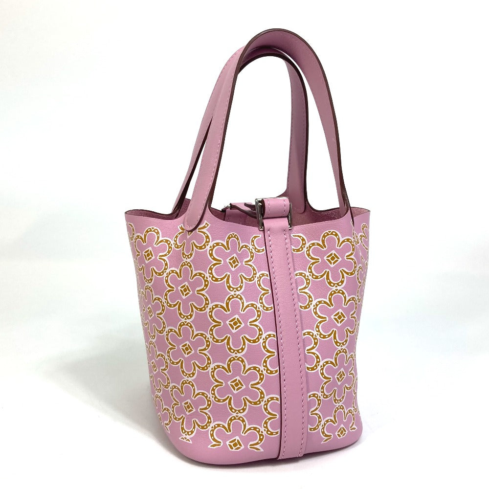 Hermes Handbag Swift Picotin Lock Women Pink Micro Travel Bag