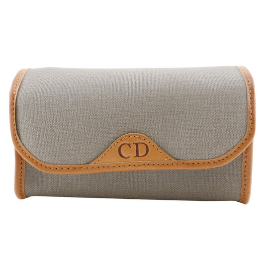 Dior Christian Pouch Pvc Gray Novelty Cd Women Logo Travel Bag