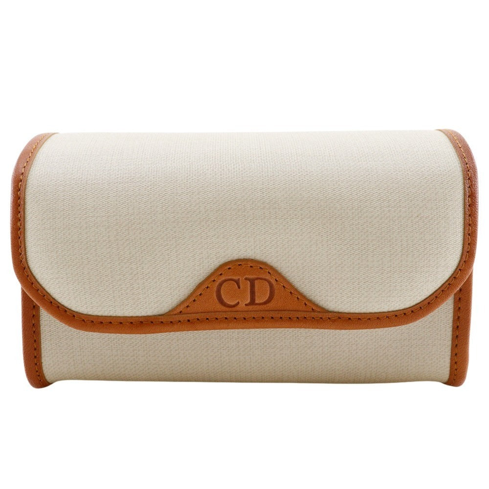 Dior Christian Pouch Pvc Off Novelty Cd Women White Logo Travel Bag
