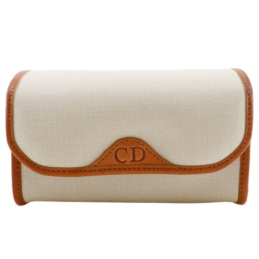 Dior Christian Pouch Pvc Off Novelty Cd Women White Logo Travel Bag
