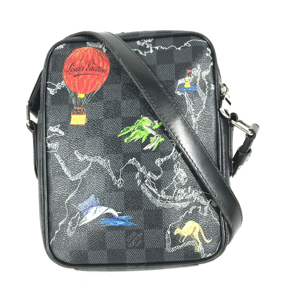Louis Vuitton N40239 Graphite Damier Graphite Map Canvas Black Shoulder Bag